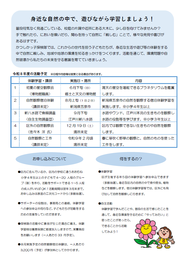 募集チラシ裏面