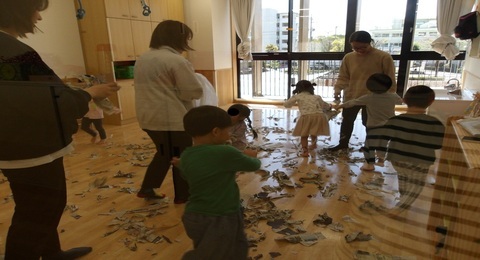 活動に参加している2時間支援クラスの子ども達