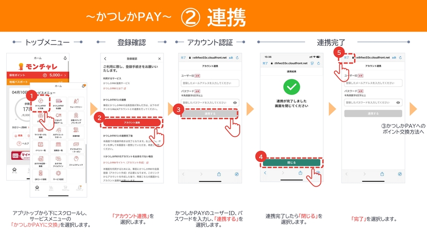 かつしかペイアカウントとの連携方法