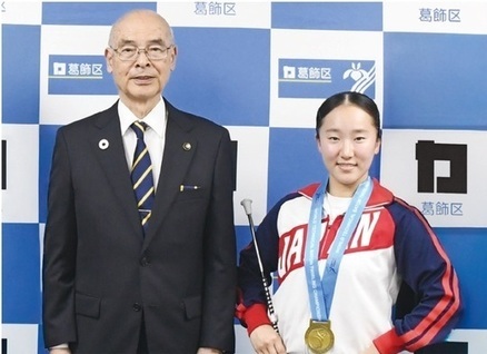 バトントワーリング笠原樹選手 表敬訪問